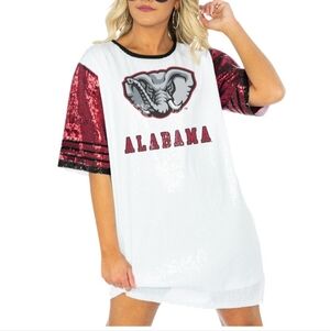 Gameday Couture Alabama Crimson Tide Chic Full Sequin Jersey Dress.Size M NWT